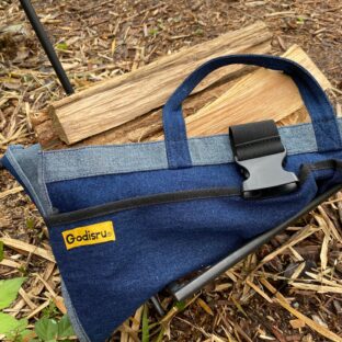 撥水デニム薪バック