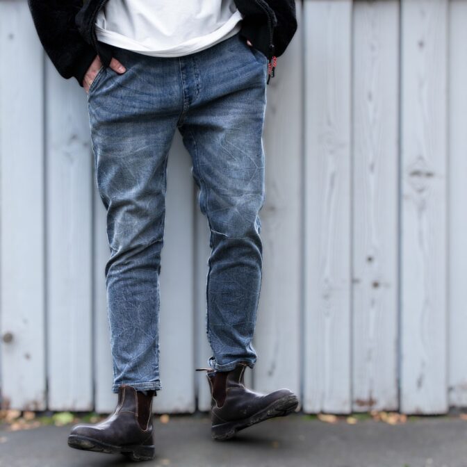 裏起毛デニムパンツ　Godisru