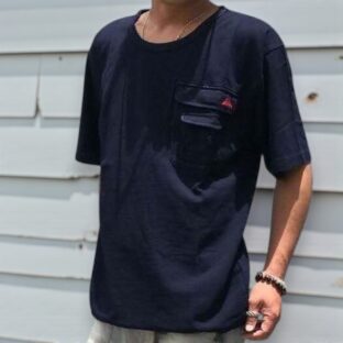 インディゴ ビッグ T　BIG SILHOUETTE POKE TEE