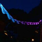 光る　明かり　キャンプ　ハンギングロープ