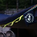 光る　明かり　キャンプ　ハンギングロープ