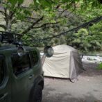 光る　明かり　キャンプ　ハンギングロープ