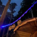 光る　明かり　キャンプ　ハンギングロープ