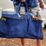 撥水デニム薪バック