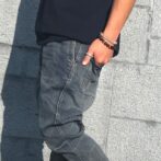 起毛ストレッチデニム パンツ