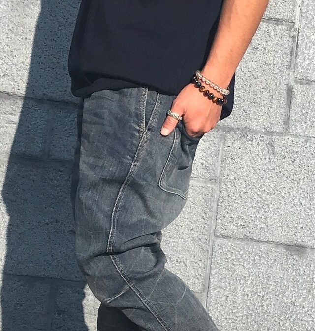 起毛ストレッチデニム パンツ