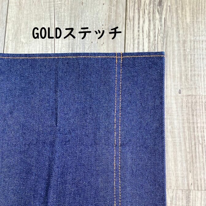 カスタム　デニム　シート　GOLDステッチ
