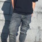 起毛ストレッチデニム パンツ
