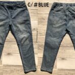 起毛ストレッチデニム パンツ BLUE