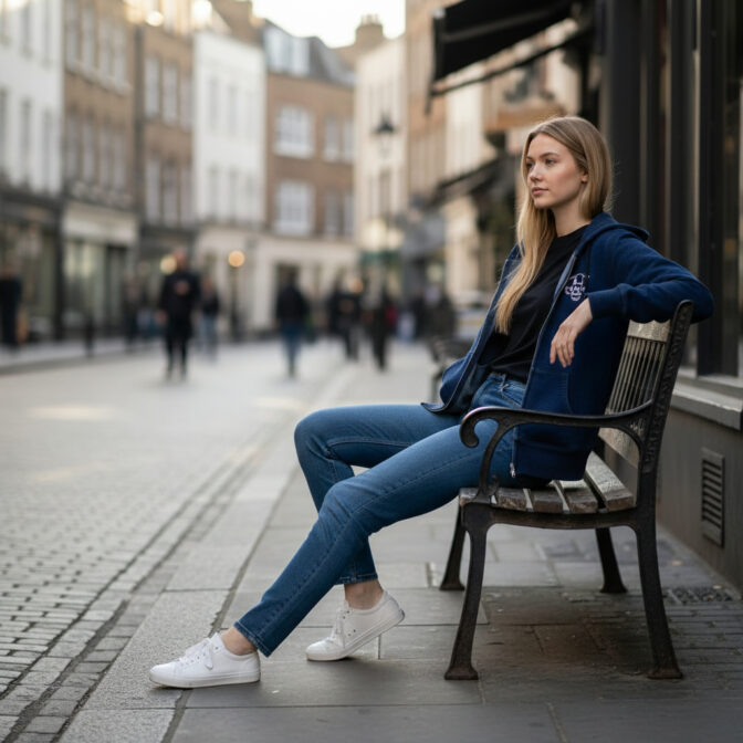 Godisru　インディゴZIPパーカー