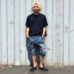 Godisru　エプロン付きデニムパンツ