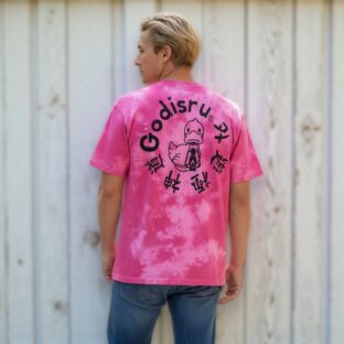 タイダイ染め半袖TEEシャツ　外遊極神道プリント