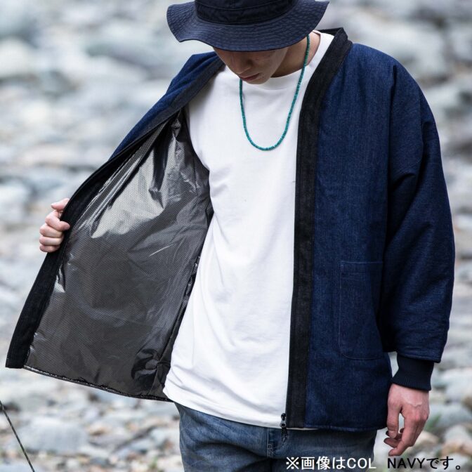 寒風寒波上等半纏（ハンテン）　デニム半てん
