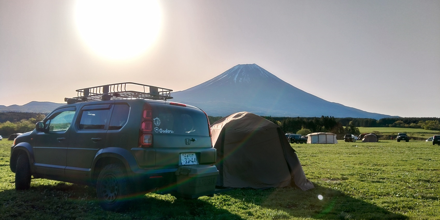 ふもとっぱら強風からの快晴
