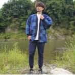 デニム　パッチワーク　半てん　半纏　ハンテン