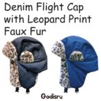 ヒョウ柄フライトキャップ