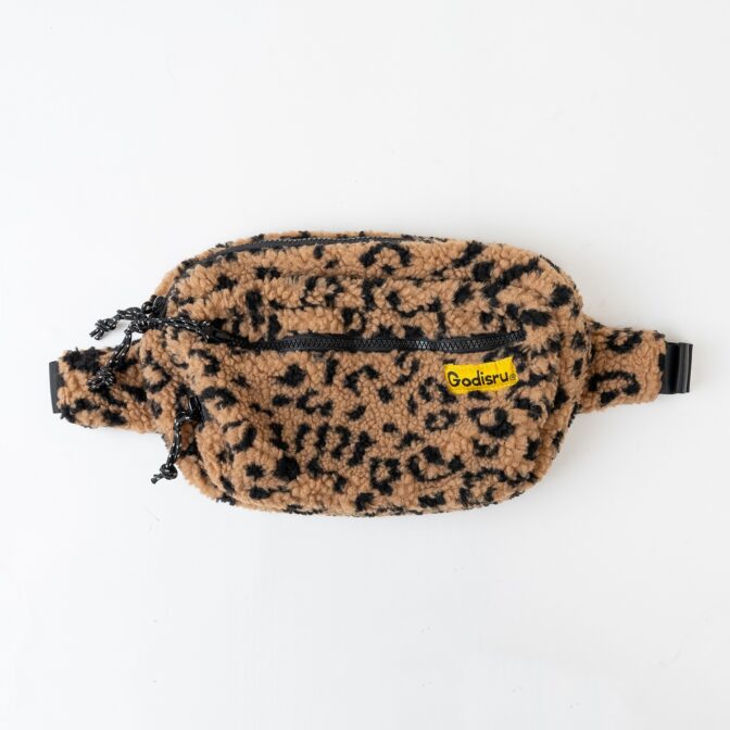 ヒョウ柄ボア　ボディーバッグ