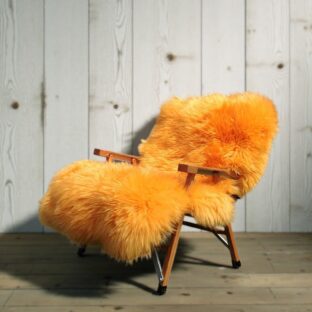 リアルファー（羊）ORANGEチェアカバー※Kermit Chair規格