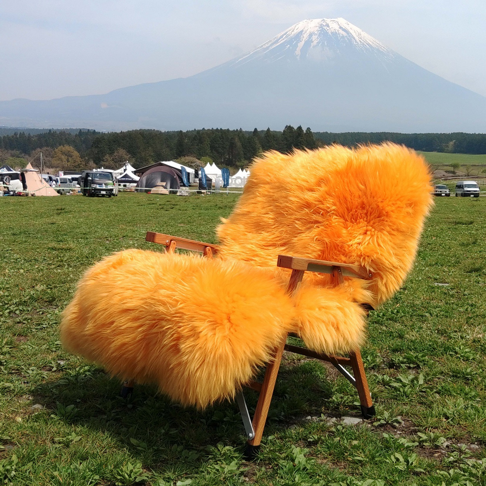 リアルファー（羊）ORANGEチェアカバー※Kermit Chair規格 | Gｏｄｉｓｒｕ