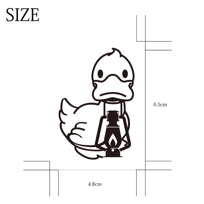 ゴディダック　カッティングステッカー　サイズ