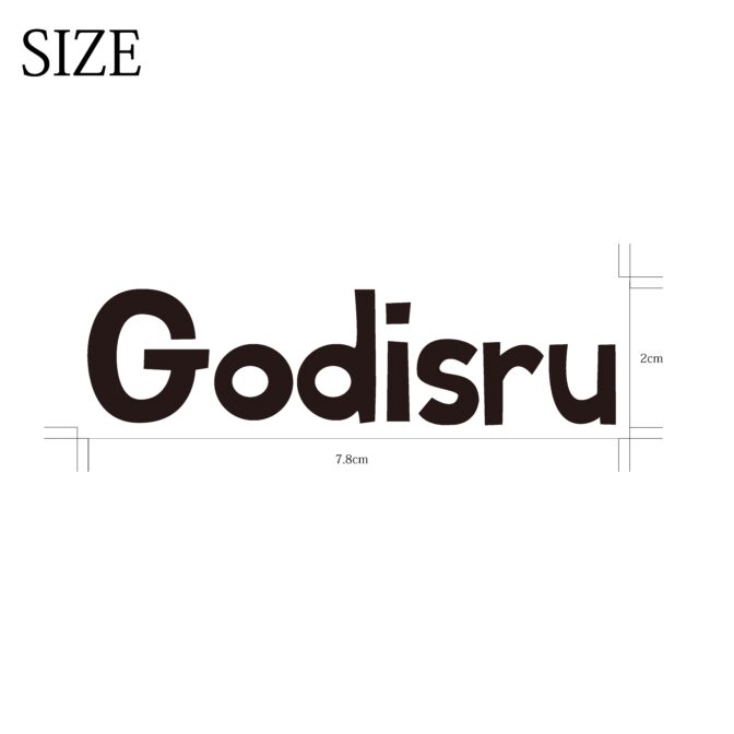 ロゴカッティングステッカー　サイズ