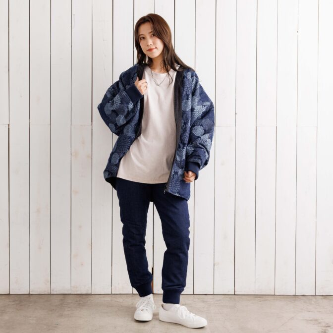 デニムジャガード　半纏