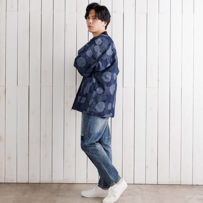 デニムジャガード　半纏