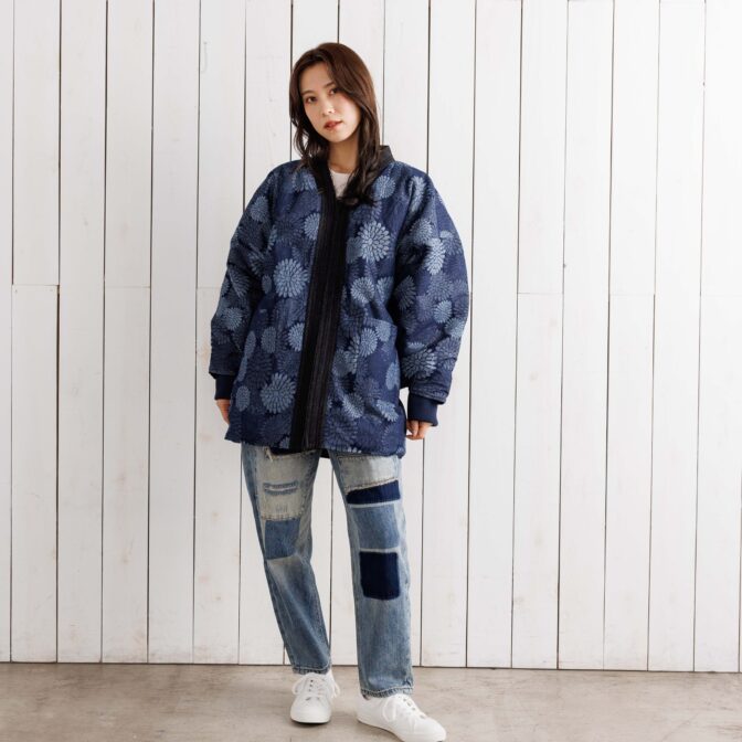 デニムジャガード　半纏