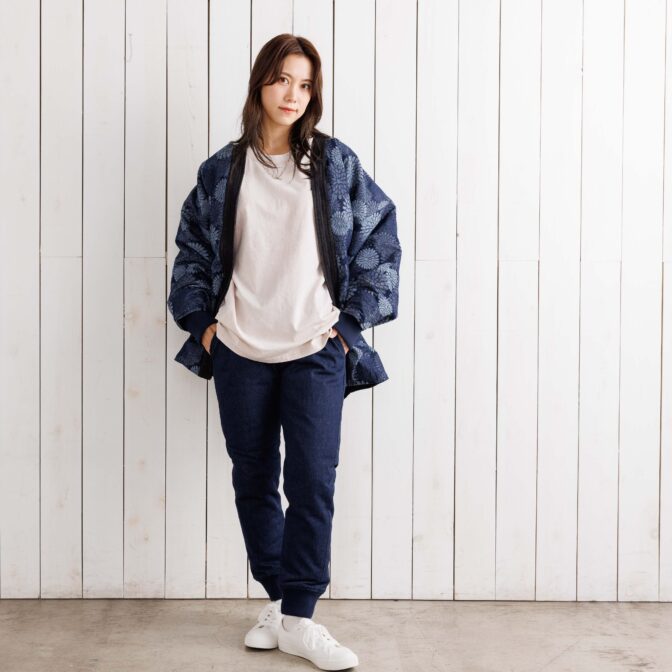 デニムジャガード　半纏