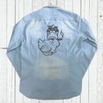 Godisru　デニムプリントシャツ