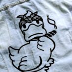 Godisru　デニムプリントシャツ