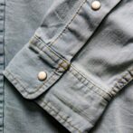 長袖ストレッチ開襟デニム