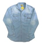 長袖ストレッチ開襟デニム