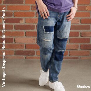 リメイク加工デニムパンツ（Godisruオリジナル）｜再構築デザイン