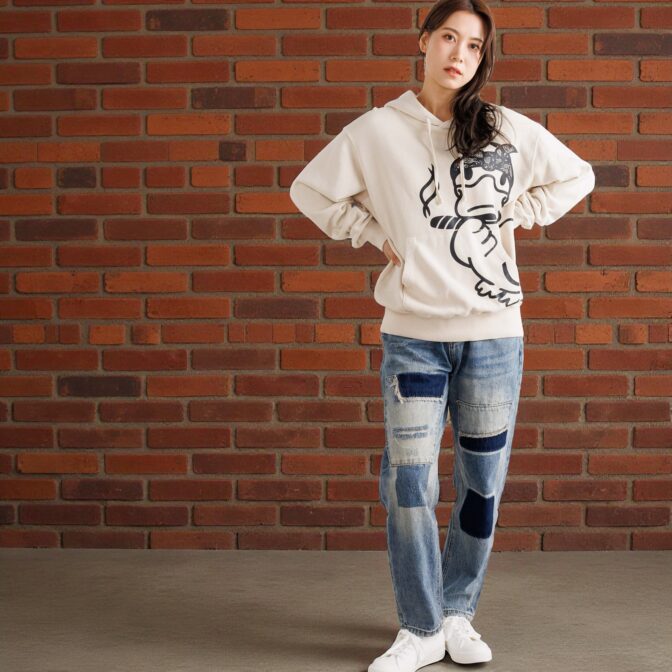 リメイクデニムパンツ