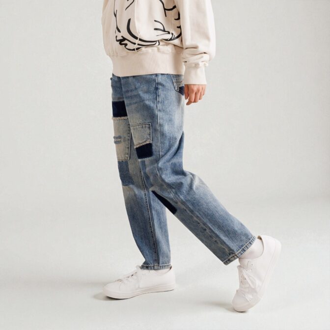 リメイクデニムパンツ