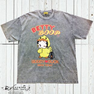 Godisru ×BETTY BOOP& GODDY-DUCK Sulfur Dye Tee