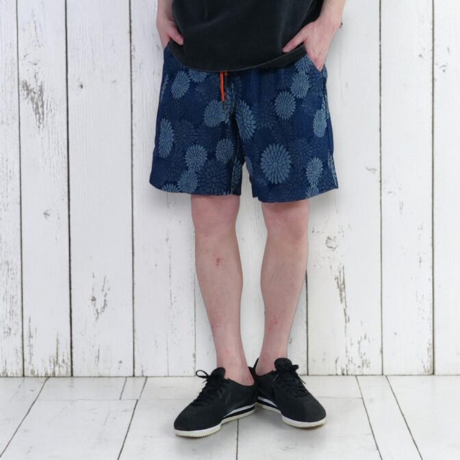 デニム　菊　ジャガードショーツ　JGD　Godisru