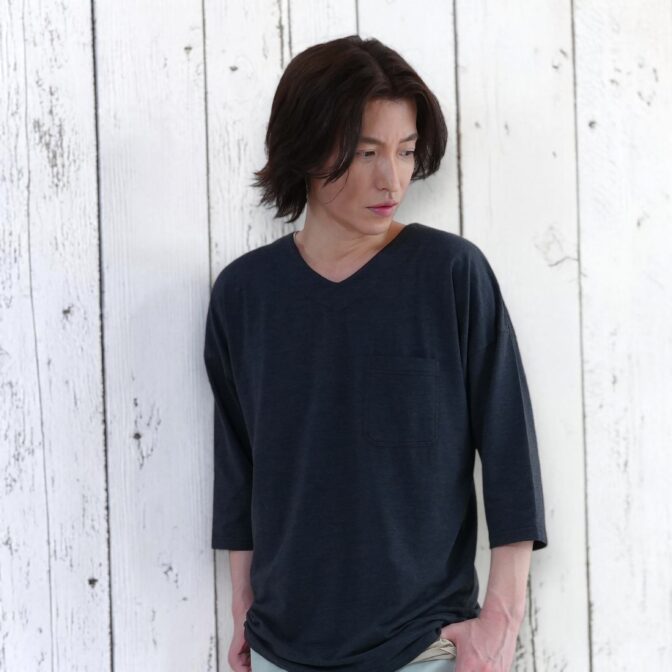 鯉口Tシャツ　鯉口シャツ　無地T　Godisru