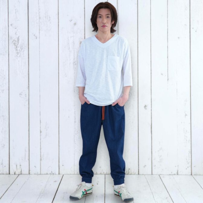 鯉口Tシャツ　鯉口シャツ　Godisru　無地T　７分