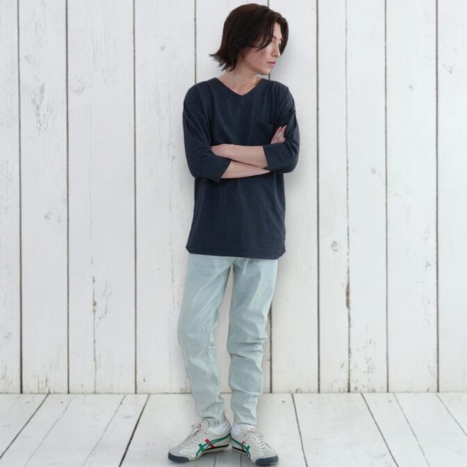 鯉口Tシャツ　鯉口シャツ　無地T　Godisru