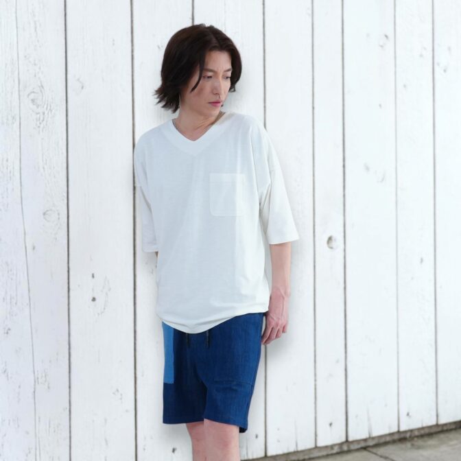 鯉口Tシャツ　鯉口シャツ　Godisru　無地TEE