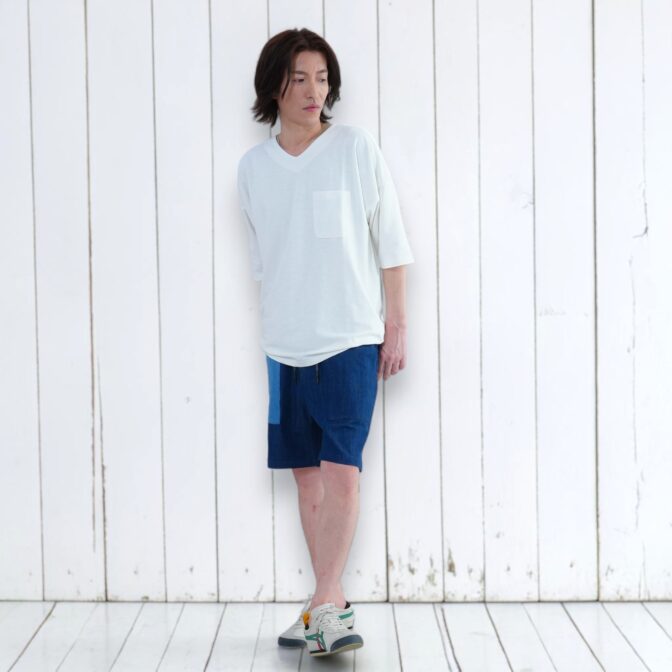 鯉口Tシャツ　鯉口シャツ　Godisru　無地TEE