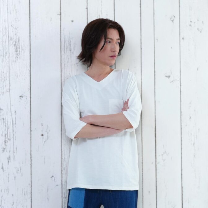 鯉口Tシャツ　鯉口シャツ　Godisru　無地TEE