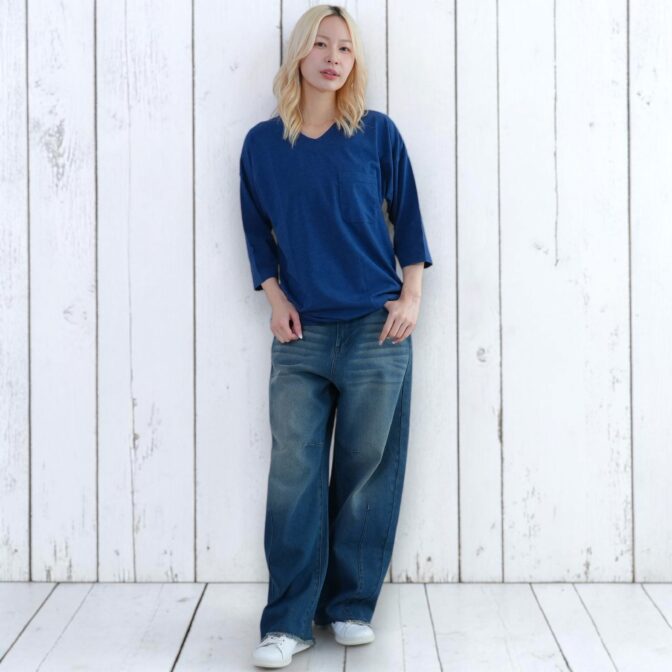 鯉口Tシャツ　鯉口シャツ　無地T　Godisru