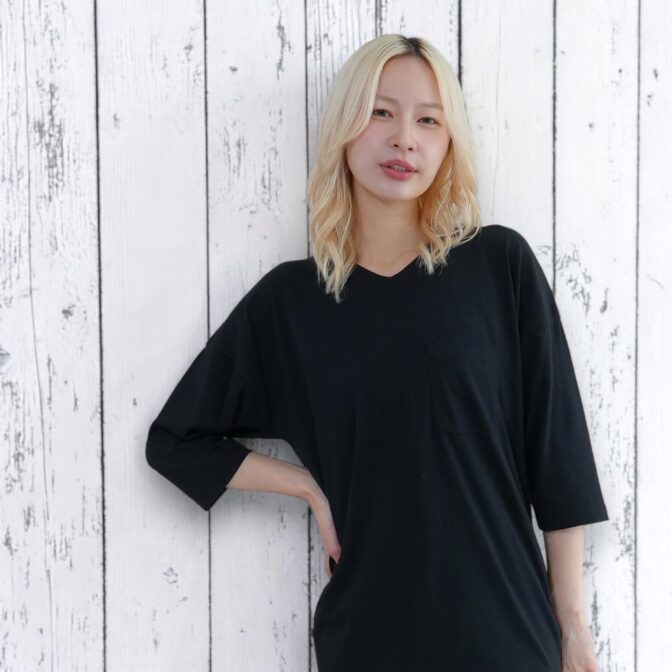 鯉口Tシャツ　鯉口シャツ　Godisru　無地T　７分