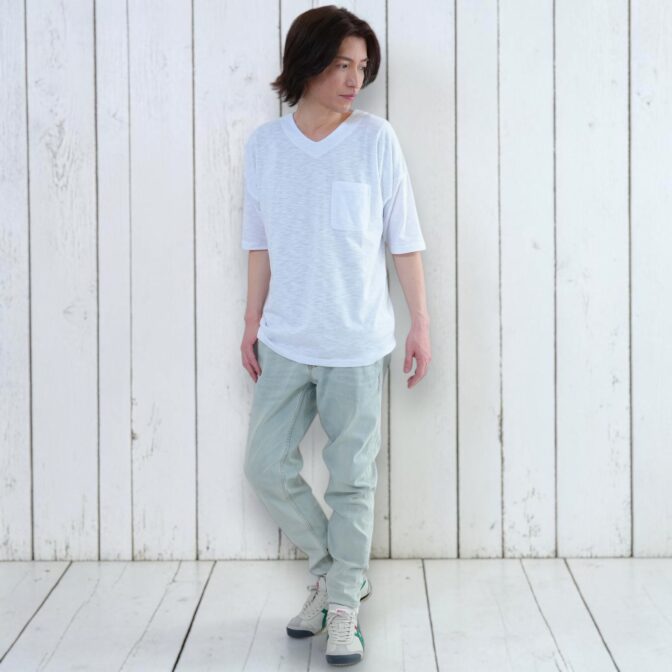 鯉口Tシャツ　鯉口シャツ　Godisru　無地TEE