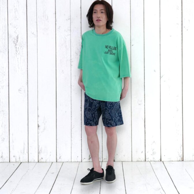 デニムジャガードショーツ　ペイズリー　JQD　Godisru