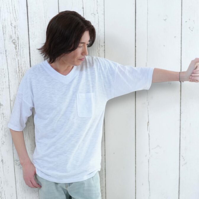 鯉口Tシャツ　鯉口シャツ　Godisru　無地TEE
