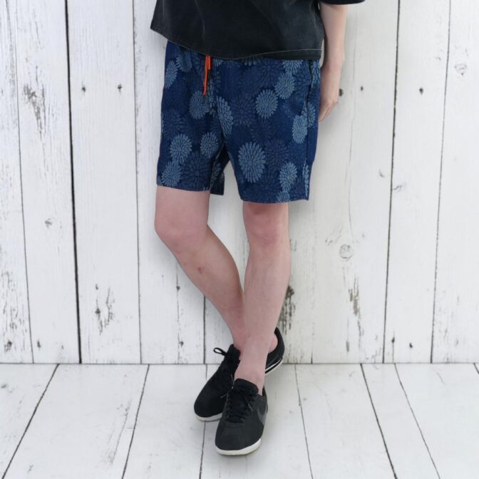 デニム　菊　ジャガードショーツ　JGD　Godisru